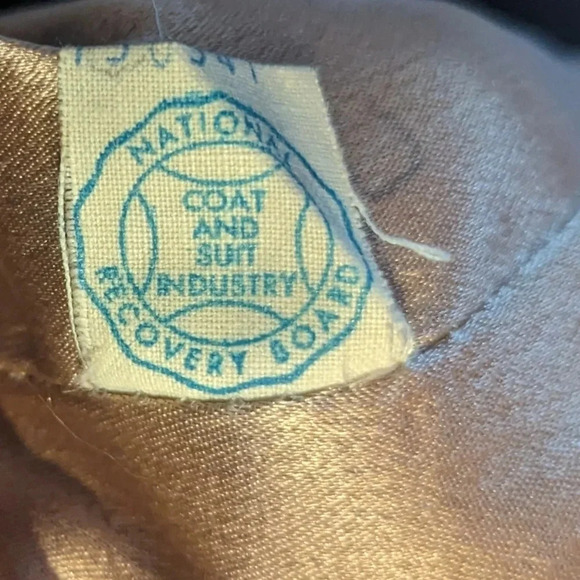 Mid-Century Wool Coat with Real Mink Fur Collar- Trench coat overcoat union-made - Picture 5 of 16